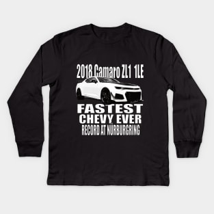 2018 ZL1 1LE CAMARO RECORD AT NÜRBURGRING Kids Long Sleeve T-Shirt